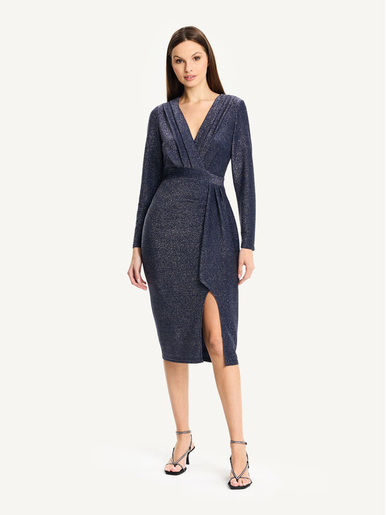 KMX KMX Sukienka koktajlowa 923800012 Granatowy Fitted Fit