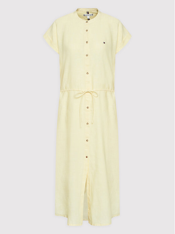 Tommy Hilfiger Tommy Hilfiger Košilové šaty WW0WW34108 Žlutá Relaxed Fit