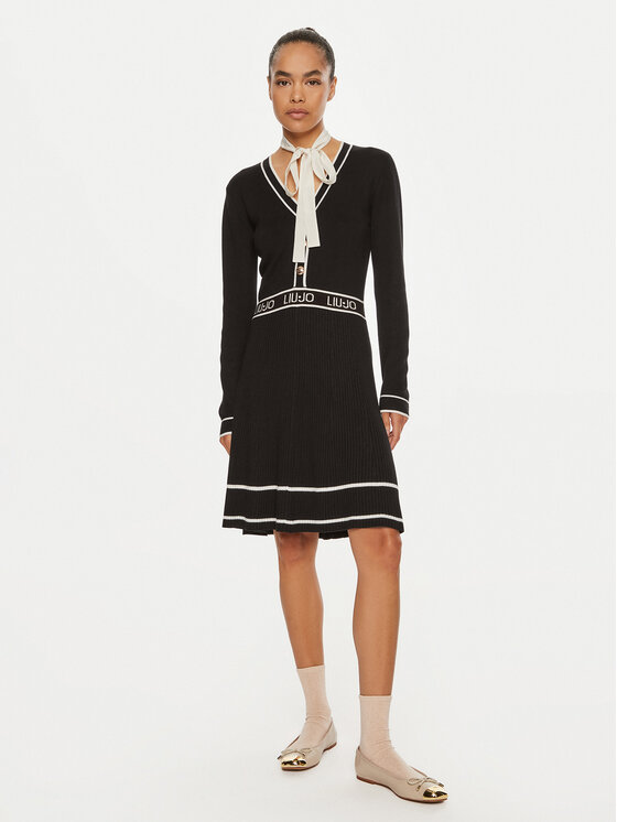 Liu Jo Liu Jo Трикотажна сукня TF4050 MS59L Чорний Regular Fit