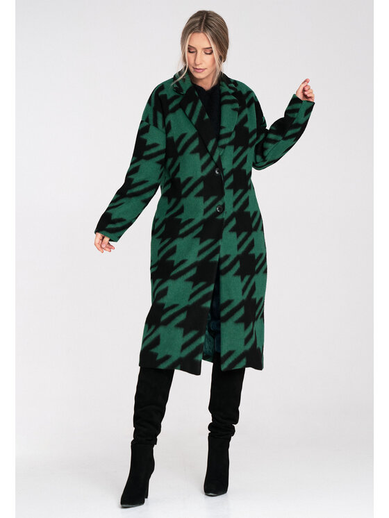 FIGL FIGL Płaszcz zimowy M1112 Zielony Regular Fit