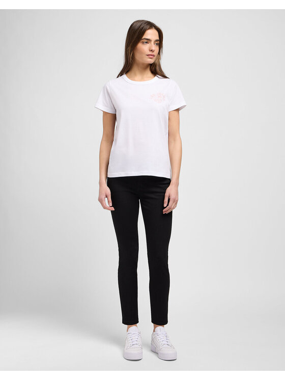 Lee Lee Spodnie materiałowe HIGH RISE SKINNY Czarny Slim Fit