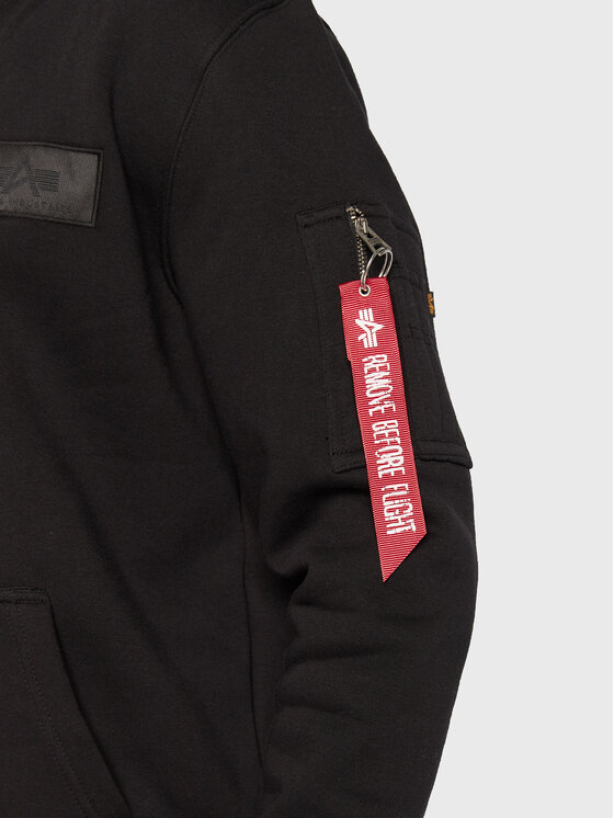 Alpha Industries Alpha Industries Mikina Back Print 178318FP Černá Regular Fit