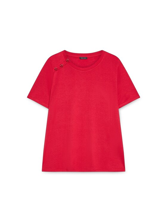 Fiorella Rubino Fiorella Rubino T-Shirt G01XL008831N016 Czerwony Boxy Fit