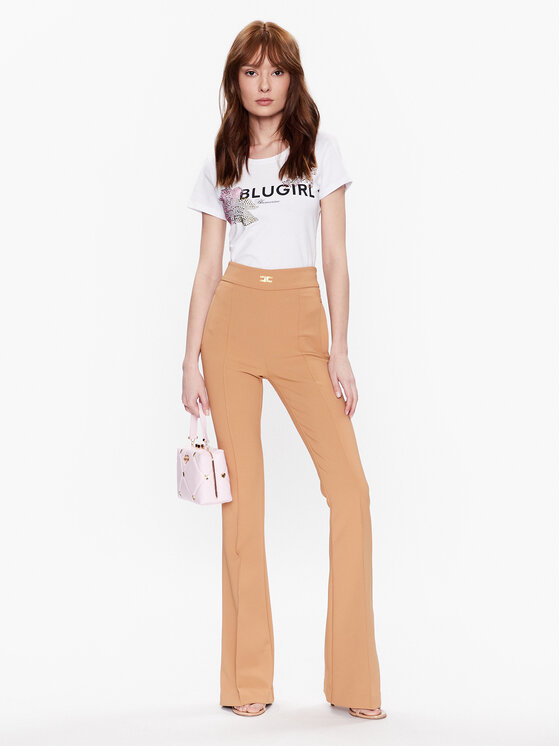 Blugirl Blumarine Blugirl Blumarine Majica RA3157-J5003 Bela Regular Fit