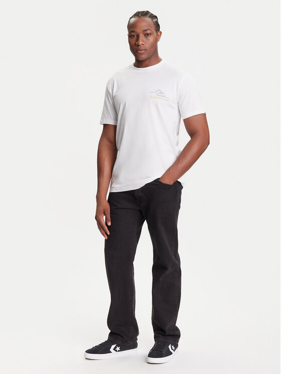 Quiksilver Quiksilver T-shirt Light Waves Ss EQYZT08175 Bijela Comfort Fit
