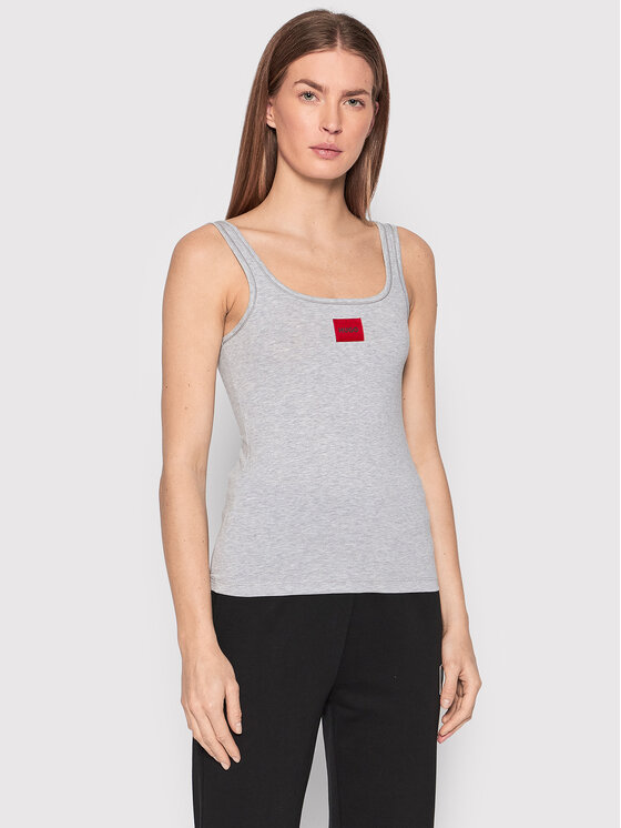 HUGO Hugo топ Red Label 50469665 Сив Slim Fit