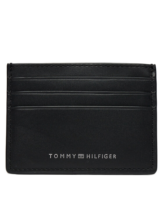 Tommy Hilfiger Kredītkaršu turētājs Th Spw Leather Cc Holder AM0AM11845 Melns