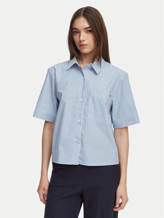 Tommy Hilfiger Koszula WW0WW48899 Niebieski jasny Relaxed Fit