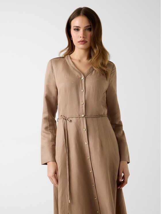 Guess Guess Každodenní šaty 181126 Béžová Classic Fit
