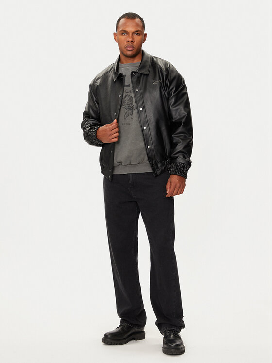 Karl Kani Karl Kani Giacca in similpelle Kani Star 60750004 Nero Regular Fit