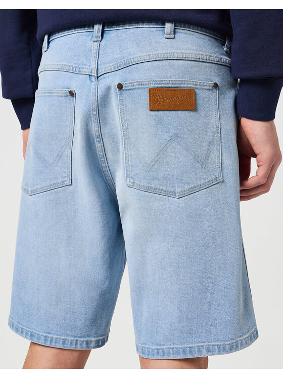 Wrangler Wrangler Szorty jeansowe FRONTIER SHORT Niebieski Regular Fit