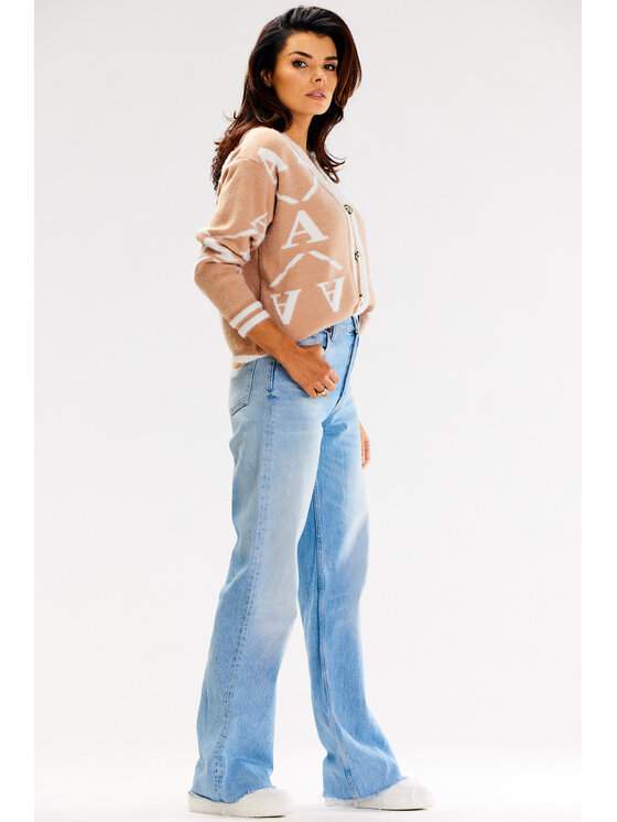 Awama Awama Svetr A614 Béžová Basic Fit