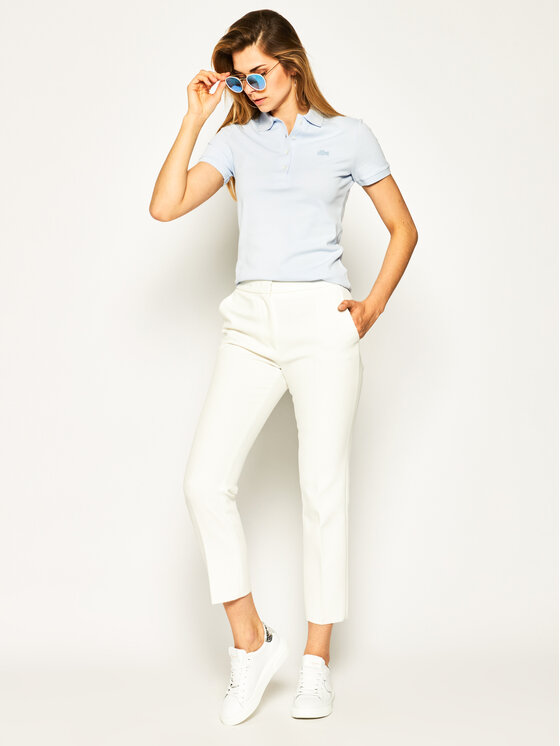 Lacoste Lacoste Polo PF5462 Błękitny Slim Fit