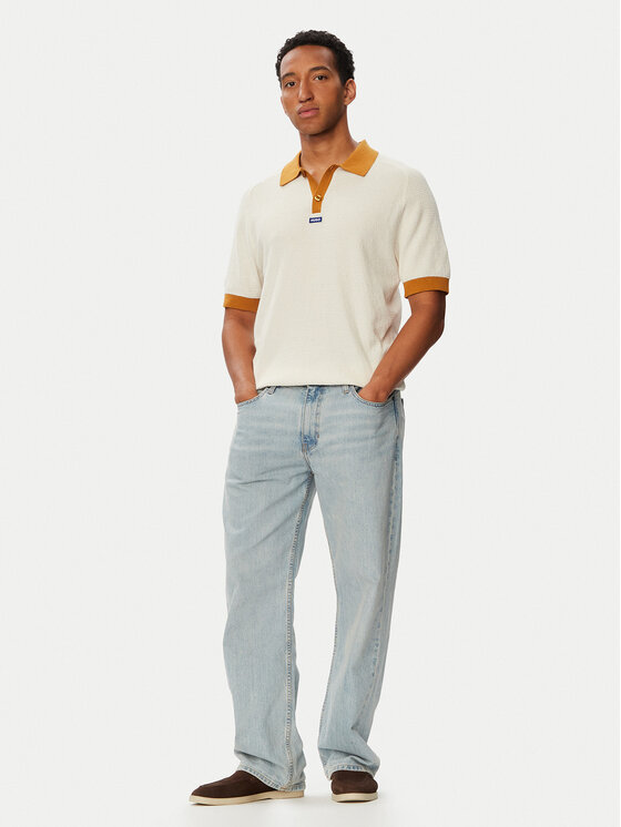 HUGO HUGO Poloshirt Siablo 50564218 Creme Relaxed Fit