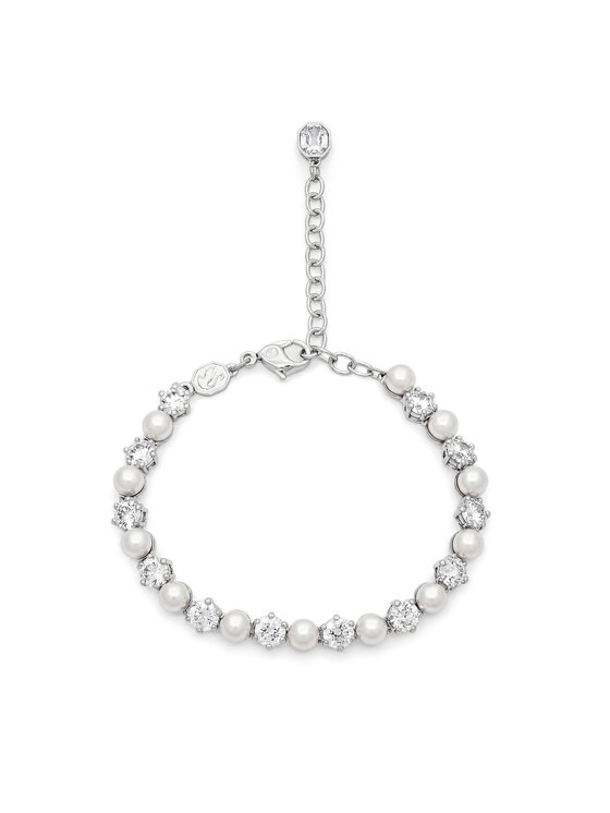 Swarovski Swarovski Kõrvarõngaste, käeketi ja kaelakee komplekt Matrix 5742040 Hõbedane