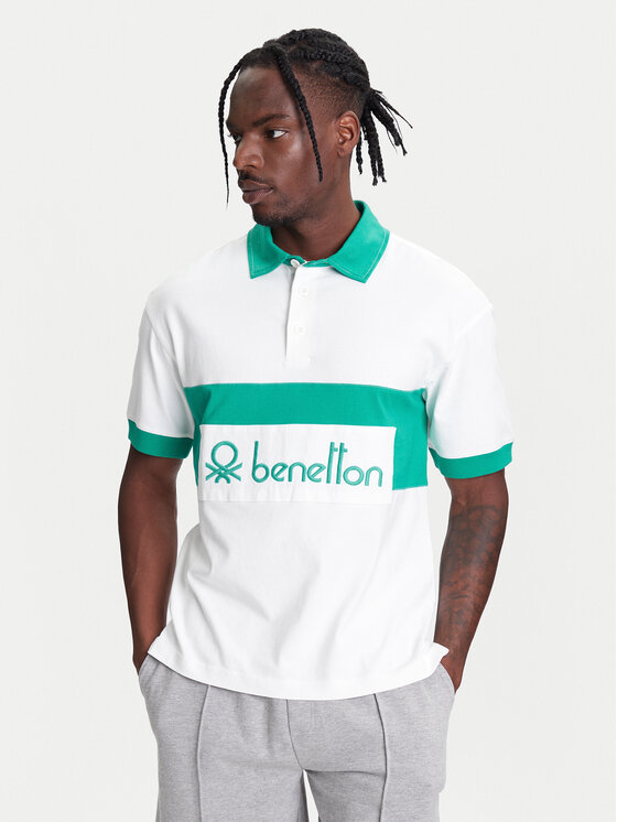United Colors Of Benetton Polokošeľa 3MCYU301U Biela Regular Fit