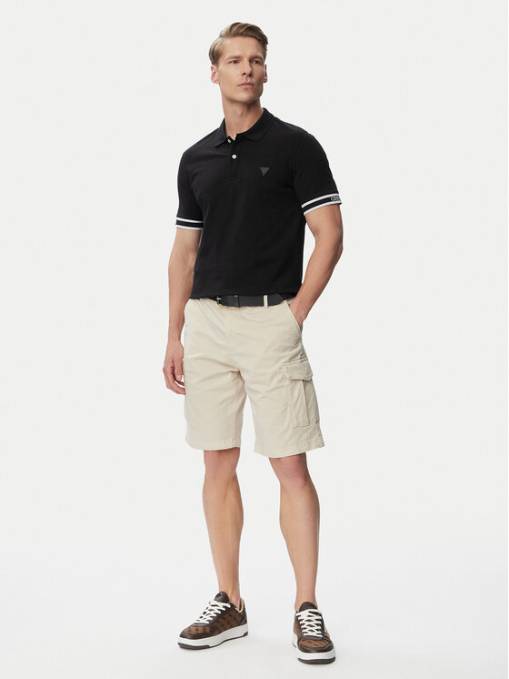 Guess Guess Polo marškinėliai M6GP60 K3076 Juoda Regular Fit