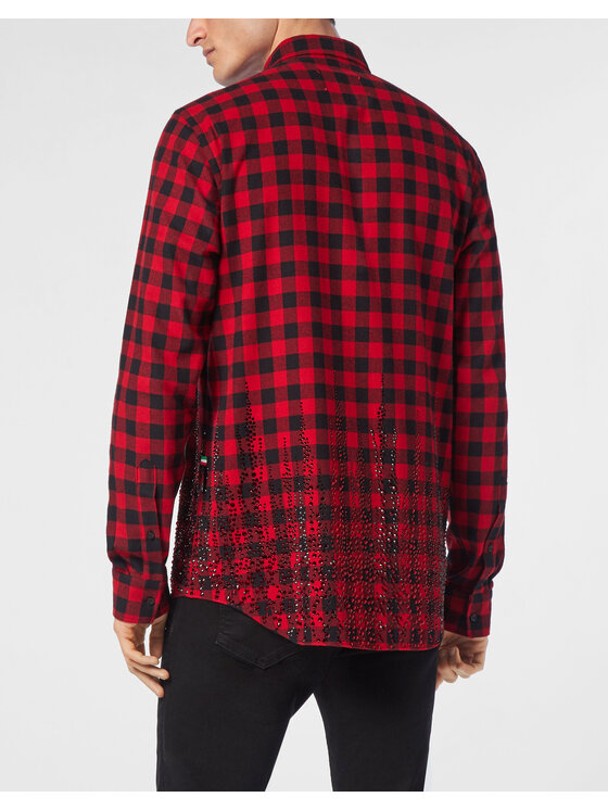 PHILIPP PLEIN PHILIPP PLEIN Košeľa 14665 Červená Fitted Fit