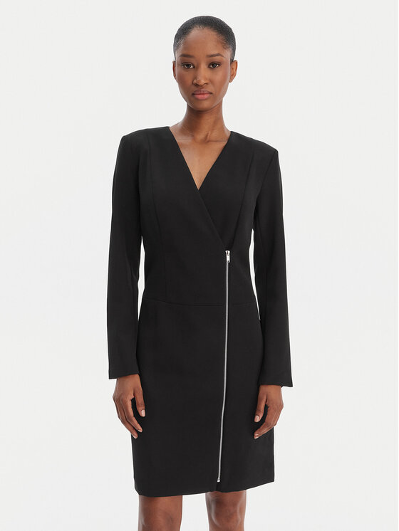 DKNY DKNY Rochie cocktail DD5N2P53 Negru Regular Fit