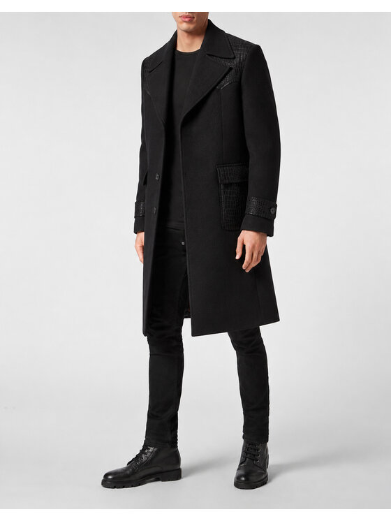 PHILIPP PLEIN PHILIPP PLEIN Cappotto invernale 32049 Nero Regular Fit