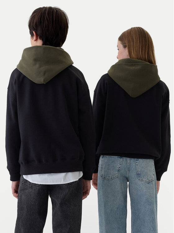 Gap Gap Majica dugih rukava 517824-02 Crna Regular Fit