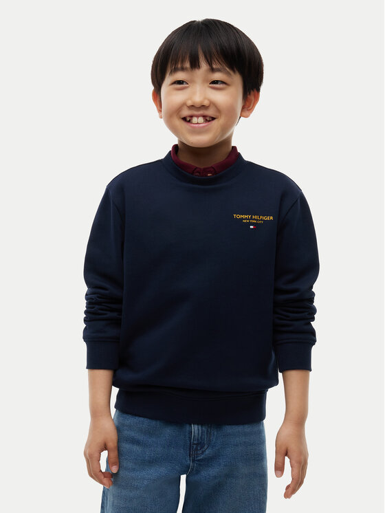 Tommy Hilfiger Tommy Hilfiger Majica dugih rukava Essential  KB0KB10766 Tamnoplava Regular Fit