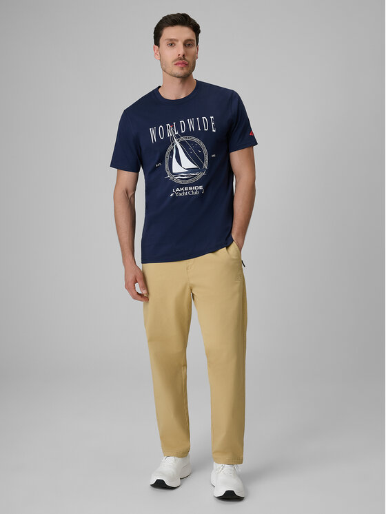 4F 4F T-Shirt LAKESIDE ESCAPE Granatowy Regular Fit