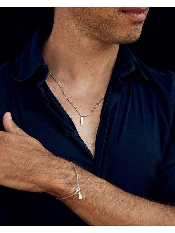 Leis Leis Collana Minimal Neck Placcatura in argento rodiato