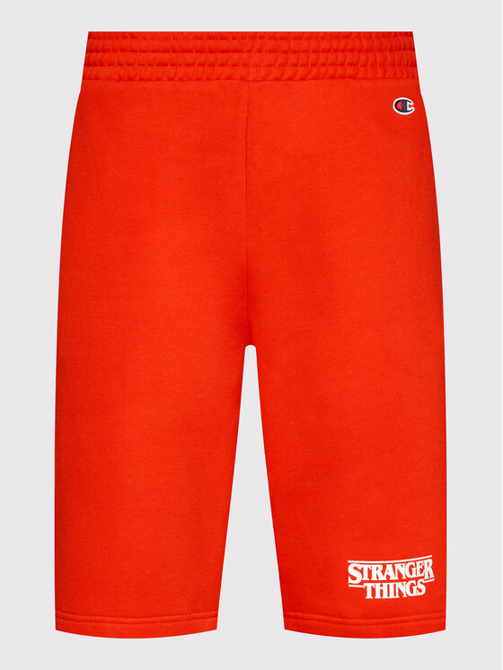 Champion Champion Športne kratke hlače Unisex STRANGER THINGS 217782 Rdeča Regular Fit