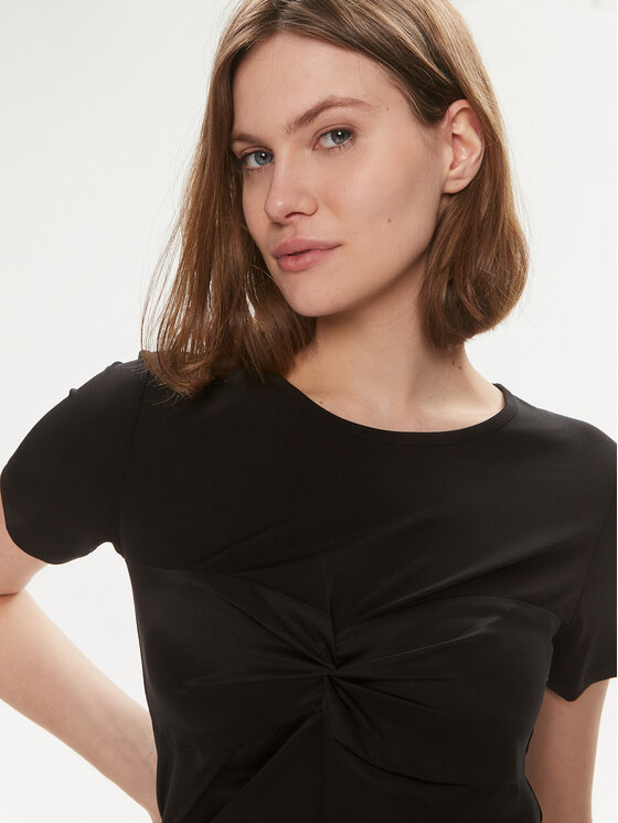 Sisley Sisley Tričko 3LRJL104Z Čierna Regular Fit