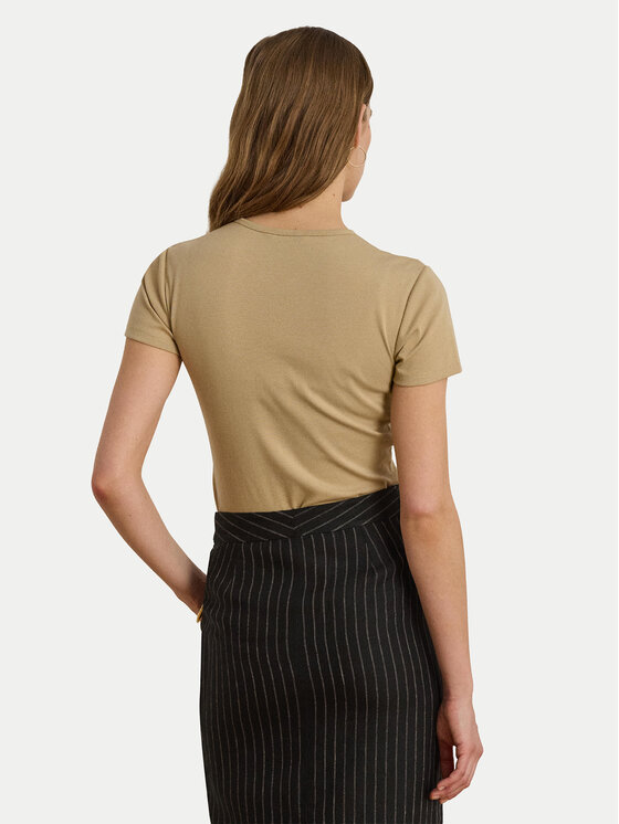 LAUREN RALPH LAUREN LAUREN RALPH LAUREN T-Shirt Alli 200807563053 Beżowy Regular Fit
