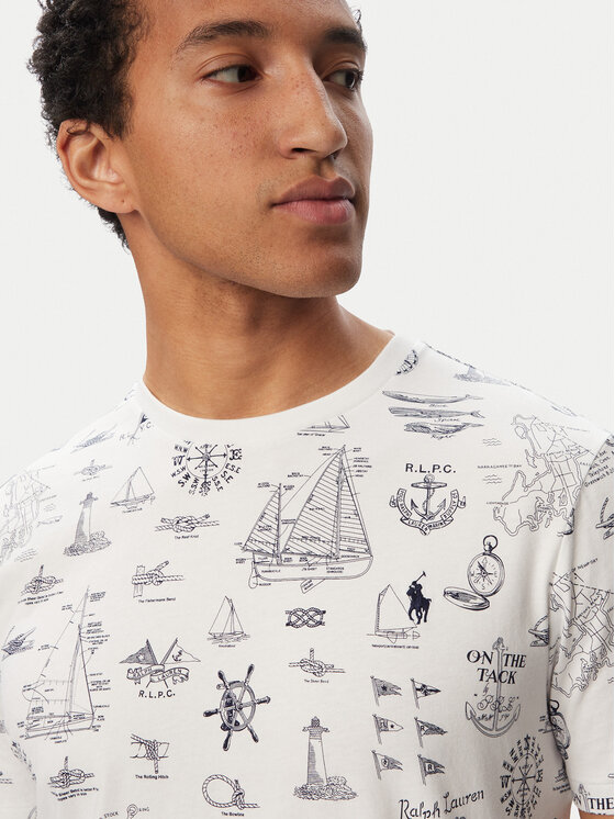 Polo Ralph Lauren Polo Ralph Lauren T-Shirt 710B21924001 Λευκό Custom Slim Fit
