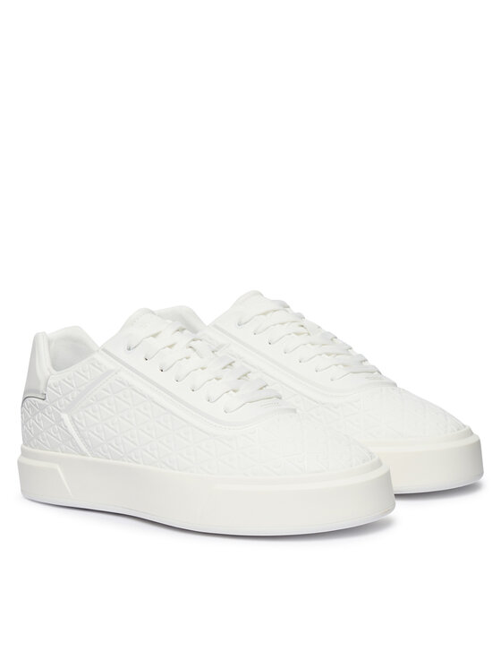 Calvin Klein Calvin Klein Sneakersy Beasket Cup Oxf Lup Hf Aop Lth HM0HM02132 Biały