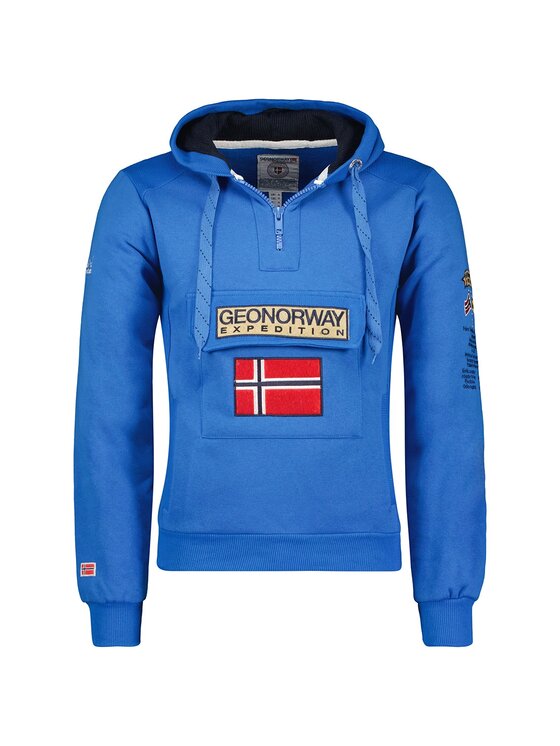 Geographical Norway Geographical Norway Bluza WU6582H/GNO-Royal Blue Niebieski Regular Fit