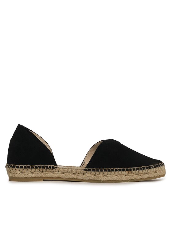 Manebi Espadrile Suede Open-Side Flats K 1.0 O0 Črna