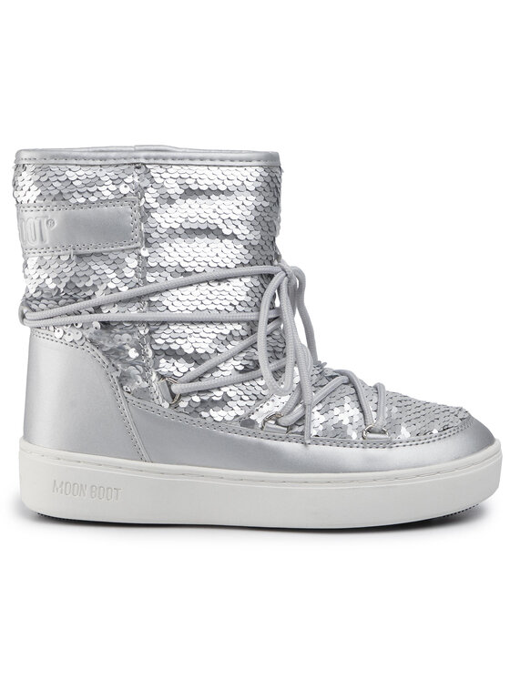 Moon Boot Moon Boot Śniegowce Pulse Mid Disco Plus 241038001 Srebrny