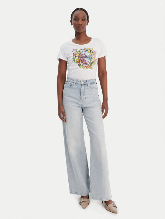 Liu Jo Liu Jo T-krekls WA6476 JS923 Balts Regular Fit