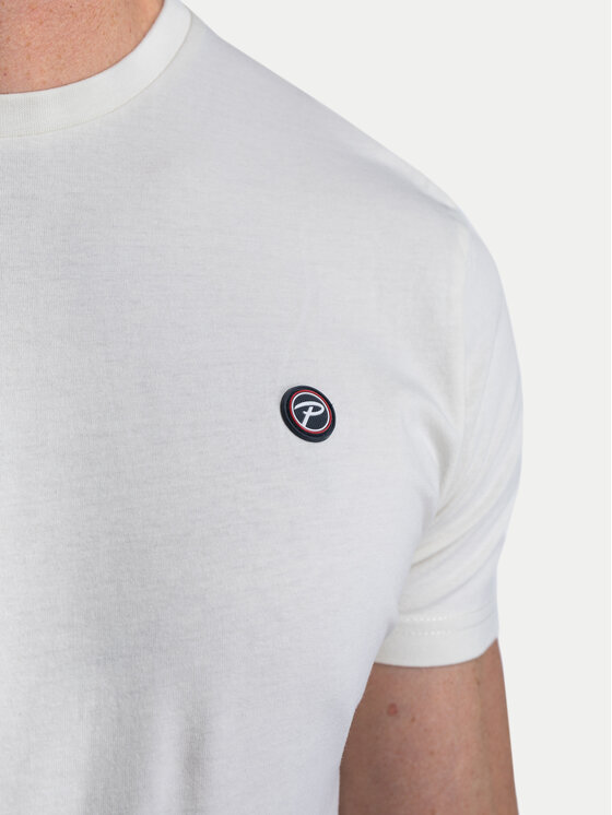 Petrol Industries Petrol Industries Marškinėliai M-1040-TSR002 Balta Slim Fit