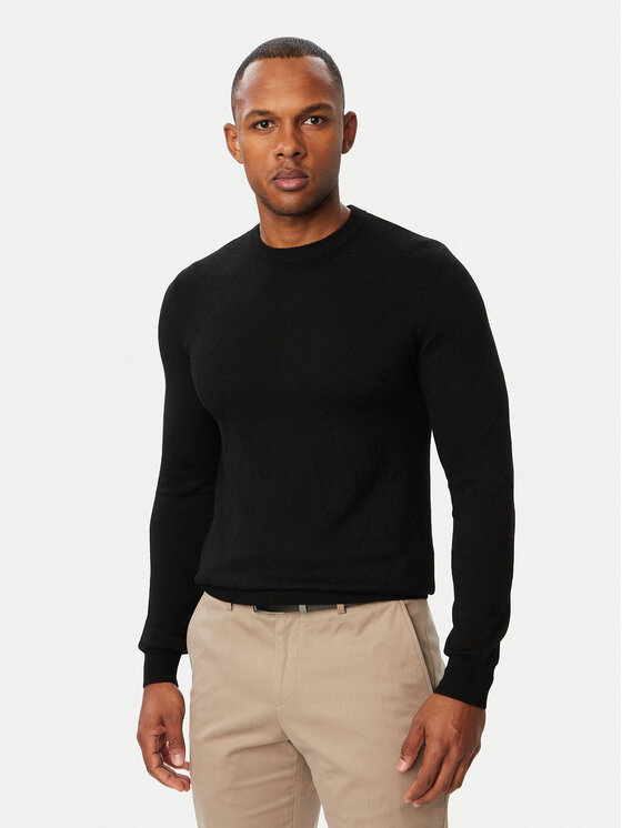 Guess Guess Pulover M6BR36 Z1415 Negru Regular Fit