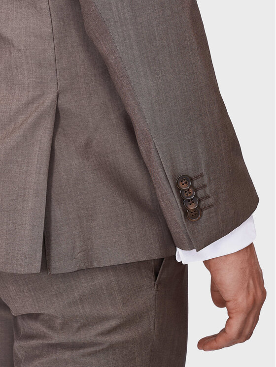 Evenemen Evenemen Garnitur Pelle Beige Beżowy Slim Fit