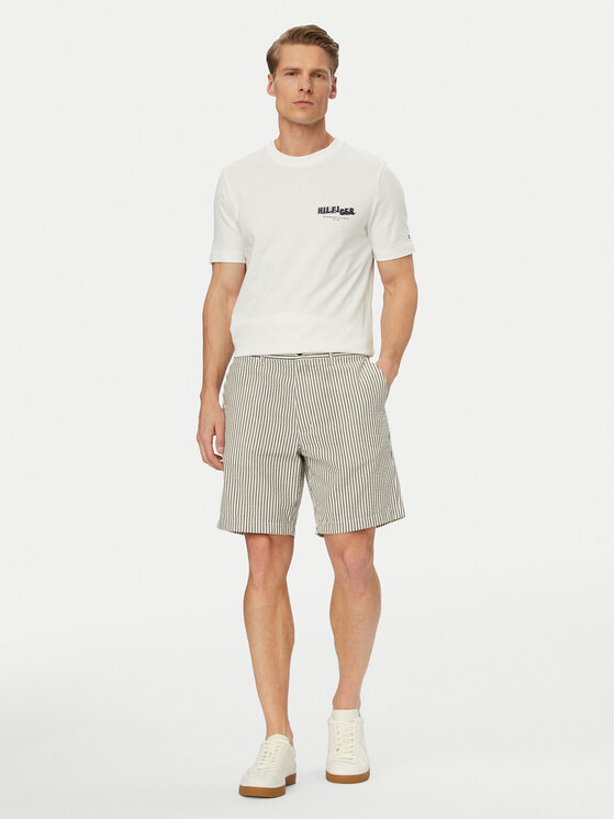 Tommy Hilfiger Tommy Hilfiger Auduma šorti Dover Seersucker MW0MW42359 Gaiši bēša Slim Fit