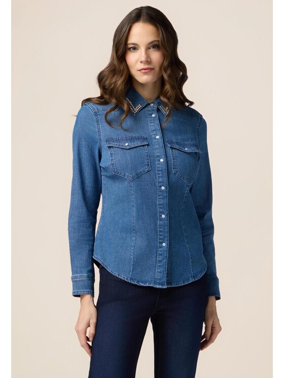 Oltre Oltre Camicia 5632R102888N024 Blu Slim Fit