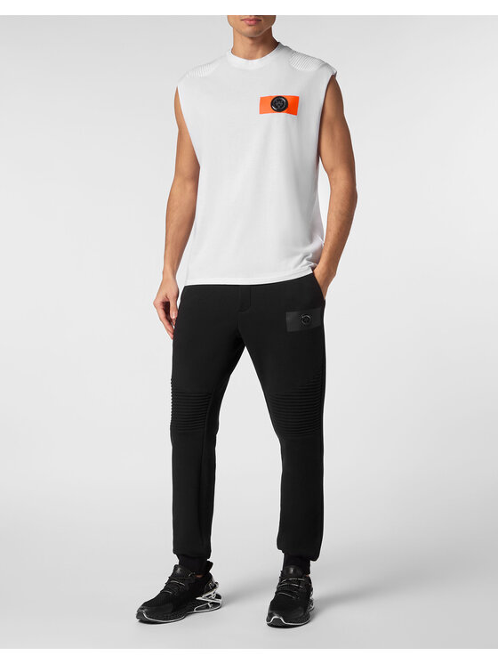 Plein Sport Plein Sport Tank top 14171 Biały Regular Fit