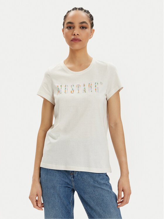 Női Póló Mustang, Méret: S, Fehér, Albany 1014984