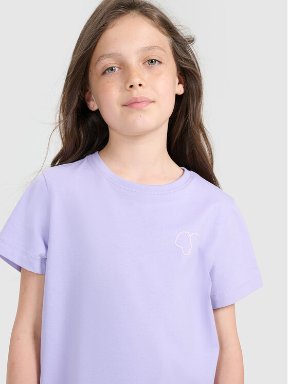 4F 4F T-Shirt KITTY JOGA Fioletowy jasny Regular Fit