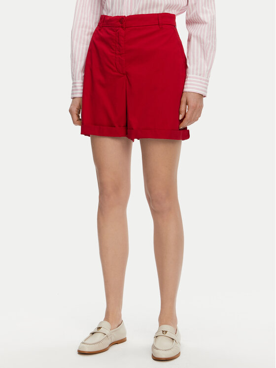 Tommy Hilfiger Tommy Hilfiger Pantalon scurți din material WW0WW42457 Roșu Regular Fit