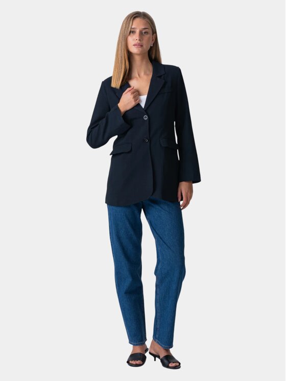 TeeShoppen TeeShoppen Marynarka 'Oversized Collection' Granatowy Regular Fit