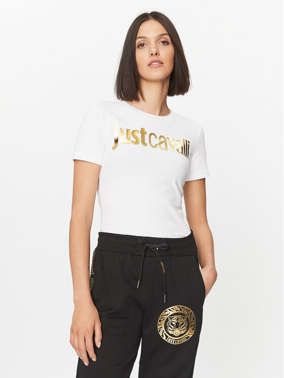 Just Cavalli T-krekls 75PAHT00 Balts Regular Fit