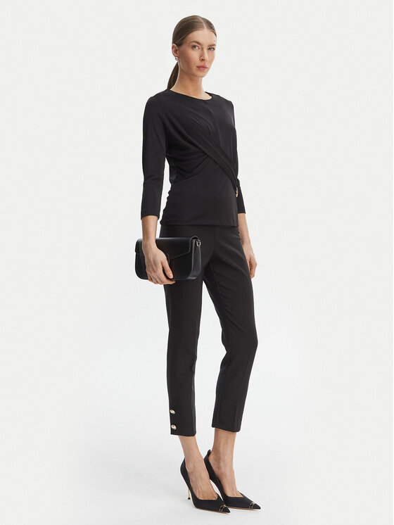 Rinascimento Rinascimento Bluză CFC0127695003 Negru Slim Fit