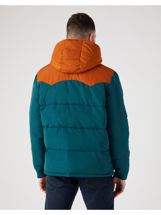 Wrangler Wrangler Kurtka zimowa PUFFER JACKET Zielony Regular Fit